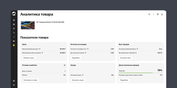 Яндекс Маркет запустил новый отчет с подробной аналитикой для каждого товара Яндекс Маркет запустил новый отчет с подробной аналитикой для каждого товара
