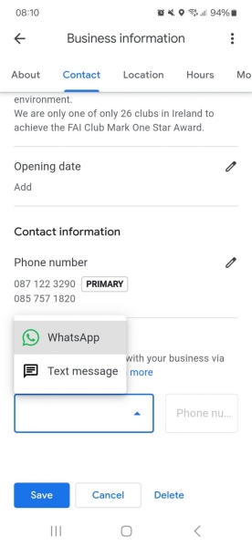 Google тестирует возможность написать бизнесу в Картах через WhatsApp или смс Google тестирует возможность написать бизнесу в Картах через WhatsApp или смс