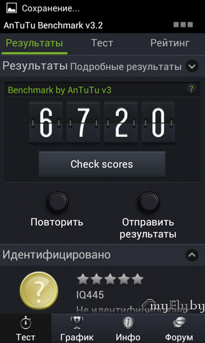 Тест AnTuTu - Fly IQ445 Genius
