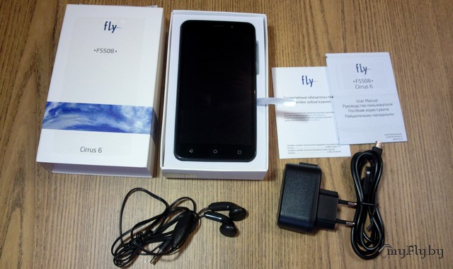 Комплектация телефона Fly Cirrus 6 (FS508)