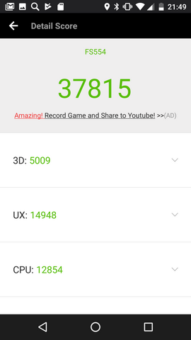Смартфон Fly FS554 в тесте AnTuTu Benchmark
